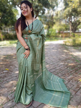 Semi Ghicha check Dilk Saree